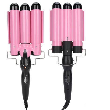 3-in-1 Haarglätter mit Wellen-, Glatt- und Wellenplatten, 32 mm, Universalspannung 110–240 V