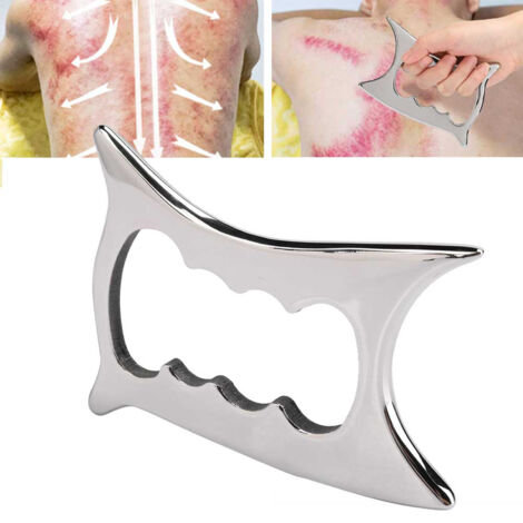 Gua-Sha-Platte aus Edelstahl – Gesichtsmassage- und Akupressur-Entspannungswerkzeug (1/5)