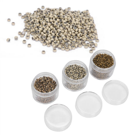 Flaschen Silikonperlen für Haarverlängerungen, Mikroringe 3,0 mm, 3er-Set in den Größen 6, 8 und 13 (1/5)