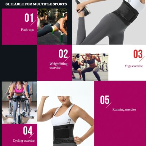 Gewichthebergürtel für Kreuzheben und Kniebeugen – Lendenwirbelstütze für Fitness und Gewichtheben – Schwarz (1/5)