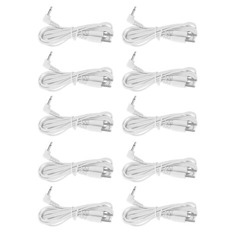 10 TENS-Elektrodenkabel, 2,5 mm, 1,2 m, für Rehabilitationsgeräte, 10er-Packung (1/5)