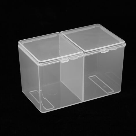 Aufbewahrungsbox mit 2 Fächern für Puder, Glitzer, Nagellack und Wattebällchen (1/5)