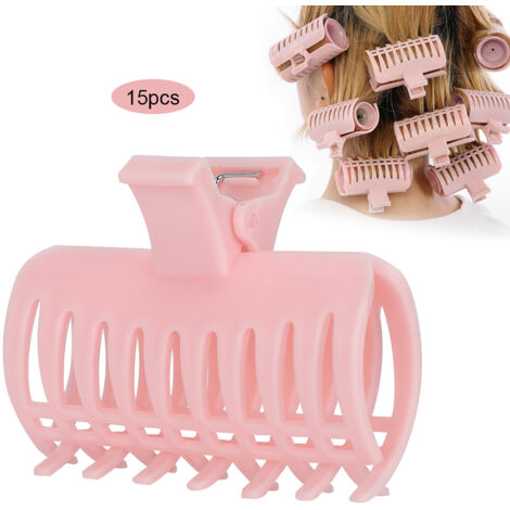 15 Haarlockenclips, rosa Haarstyling-Accessoire (1/5)
