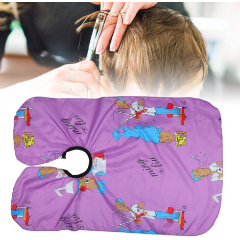 Kinderfriseurschürze mit Tiermotiven – Friseurumhang für Haarschnitte und Färbungen zu Hause – Haarschutz für Kinder (1/5)