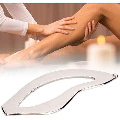 Gua-Sha-Platte aus Edelstahl für Gesichtsbehandlungen und Körperentspannung (1/5)