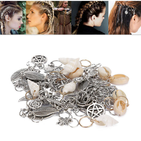 70 dekorative Perlen für Zöpfe und Dreadlocks, trendige Haaraccessoires (1/5)