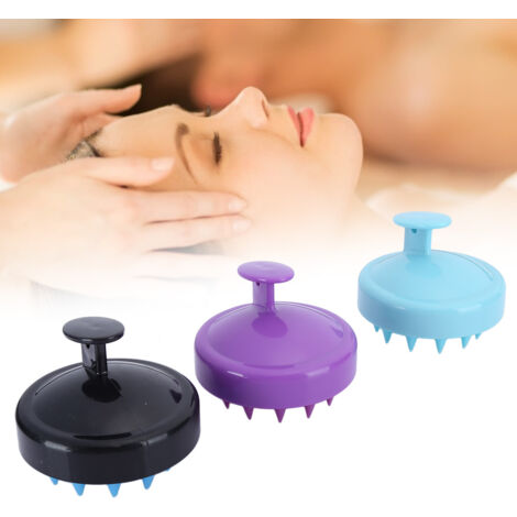 Weiche Silikon-Haarmassagebürste, 3-teilig, rutschfest zur Reinigung der Kopfhaut (1/5)