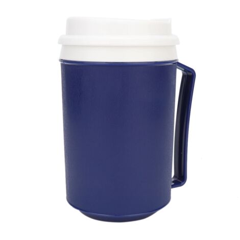 Isolierter Becher mit Ausgießer für Senioren, ideal für heiße und kalte Getränke (1/5)