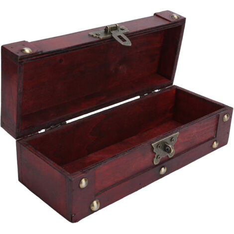 Vintage-Schmuckkästchen mit rotem Retro-Verschluss für Ornamente und Accessoires – im Stil antiker Schätze (1/5)
