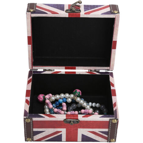 Antike Schmuckschatulle aus Holz, Aufbewahrungsbox für Accessoires und Organizer für Halsketten und Armbänder (1/5)