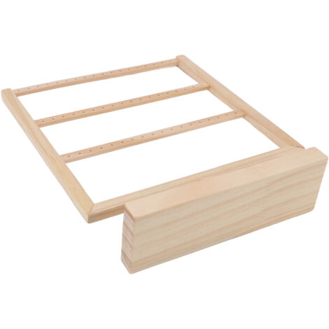 Organizer-Ständer aus Holz für Hängeohrringe, 3-stöckiger Präsentationsständer für Schmuck und Accessoires (1/5)