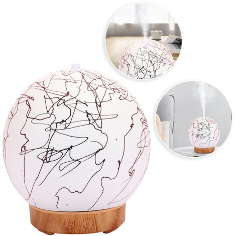 Kugelförmiger LED-Diffusor für ätherische Öle mit 7 Farben – Luftbefeuchter mit sanftem Licht – Betrieb mit 110–240 V (1/5)