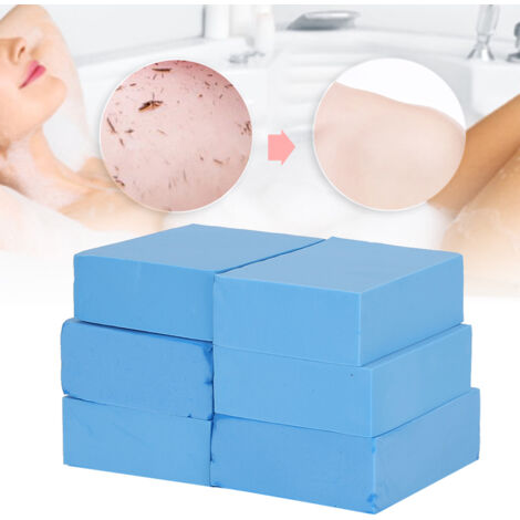 6-teiliges Set weicher Badeschwämme für Erwachsene und Kinder, blauer Waschlappen (1/5)