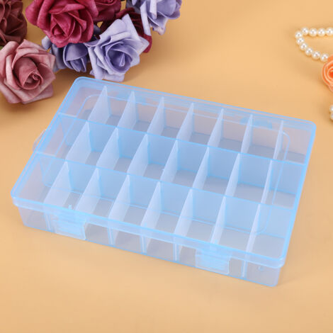 Modulare Aufbewahrungsbox mit 24 Fächern für Schmuck und Accessoires – abnehmbar und tragbar – Blau (1/5)
