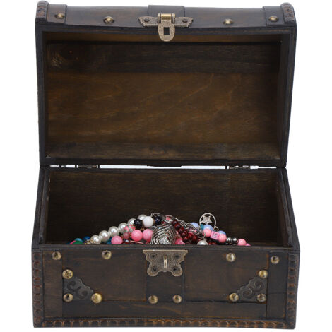 Schmuckkästchen aus Holz mit Zahlenschloss, Vintage-Aufbewahrungsbox für Accessoires (1/5)