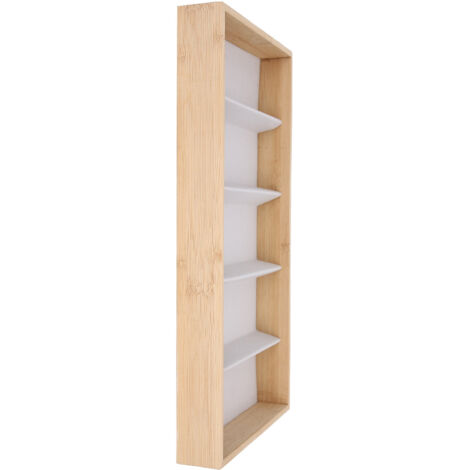 Aufbewahrungsbox aus Holz für Brillen und Schmuck – 5-Fächer-Organizer, Grau – Schutzhülle für Zubehör (1/5)