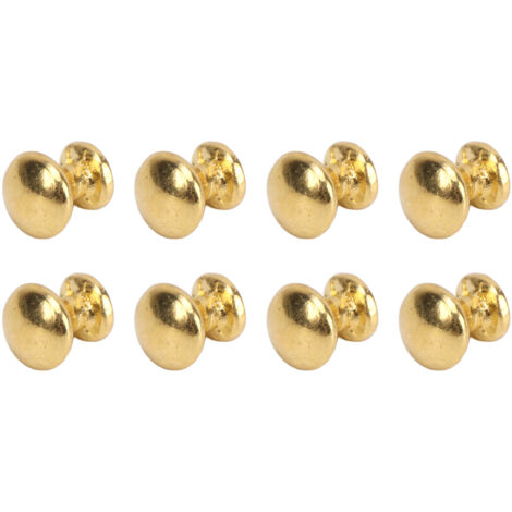 Miniatur-Türgriffe aus goldfarbenem Metall im Maßstab 1:12, minimalistisches Design, für Puppenhäuser – 8 Stück (1/5)