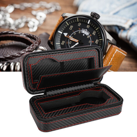 Uhrenaufbewahrungsbox mit 2 Fächern – Schmuck- und Accessoiresetui (1/5)