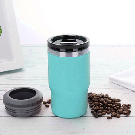 Isolierter Dosenhalter aus Edelstahl 304, 14 oz Autokühlbox, hellgrün, für Camping und Picknicks (1/5)