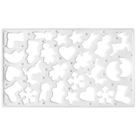 Städter Planche à découper pour biscuits 37 x 22 cm Blanc avec 9 motifs (1/3)