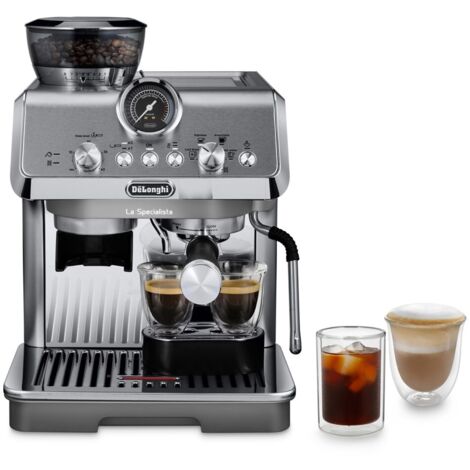 Delonghi – Cafetière expresso manuelle 1,5 L – 6 tasses – Puissance 1300 W – Pression 19 bar – Mousseur de lait intégré – Fonction auto-nettoyage - EC9255