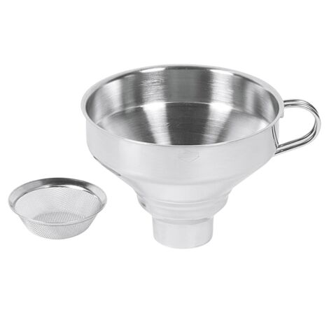 KÜCHENPROFI Entonnoir en acier inoxydable avec passoire 9cm Ø13cm (1/2)