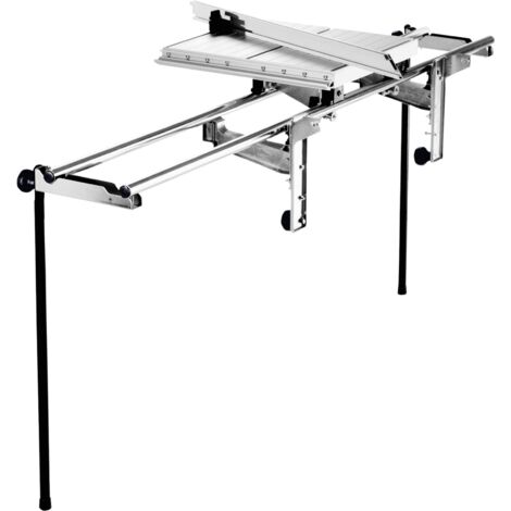 Festool – Table coulissante ST 840 pour TKS 80 – Longueur de coupe max. 840 mm – Butée angulaire pour coupes précises – Accessoire pour établi
