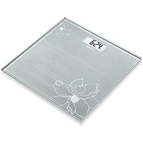 BEURER Pèse-personne p.180kg 100g partie verre affichage LCD sw GS 10 NOIR (1/5)