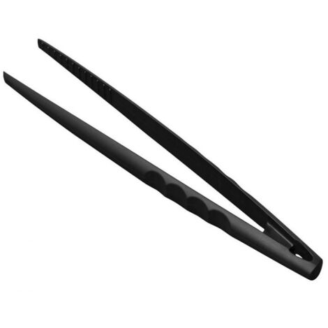 Pinze da cucina Kelomat in plastica nera 31 cm per girare delicatamente gli alimenti (1/2)