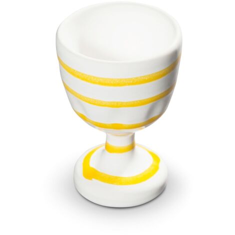 Ceramica Gmundner giallo fiammato, portauovo (H 7,5 cm) (1/2)