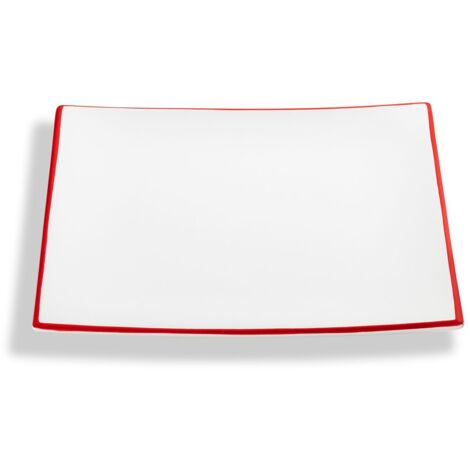 Ceramica Gmundner Bordo rosso rubino, piatto Trend (26x26 cm) (1/2)