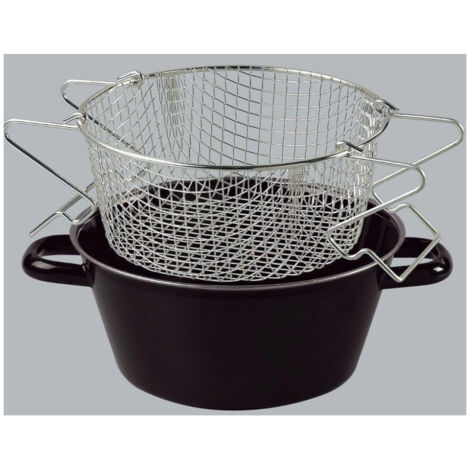 Padella Riess con inserto Ø20cm smalto nero (1/5)