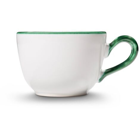 Gmundner Keramik Tazza da caffè con bordo verde da 0,19 litri (1/2)