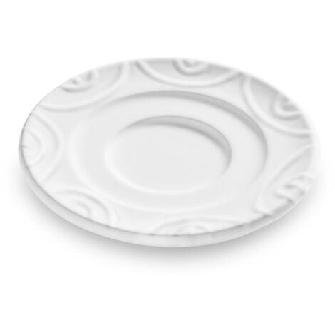 Gmundner Ceramics Piattino bianco fiammato Espresso (Ø 11 cm) (1/2)