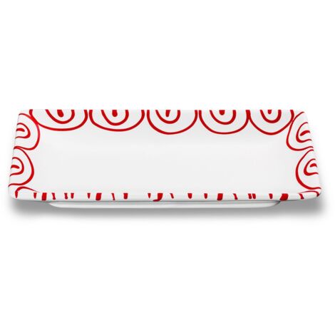 Ceramica Gmundner rosso fiammato, ciotola per spuntini (22x11cm) (1/2)