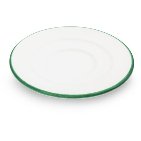 Ceramica Gmundner bordo verde, piattino caffè Gourmet (Ø 16 cm) (1/2)