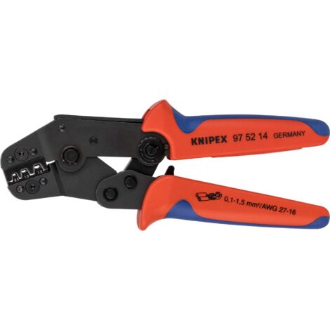 KNIPEX 97 52 14 Pinza per capicorda versione corta con manici multicomponente brunita 195 mm