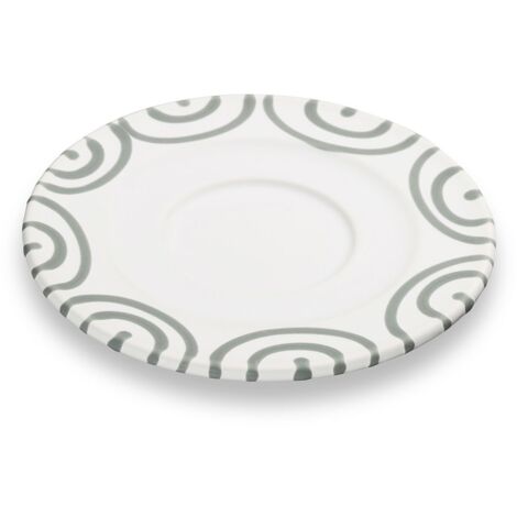 Ceramica Gmundner grigio fiammato, piattino cappuccino (Ø14cm) (1/2)