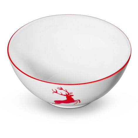Ceramica Gmundner Ciotola con cervo rosso rubino (Ø 27 cm) (1/3)