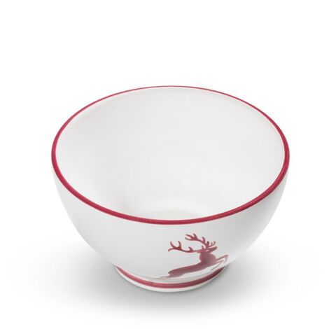 Gmundner Ceramica Bordeauxr. Cervo, ciotola per cereali grande (Ø 14 cm) (1/2)