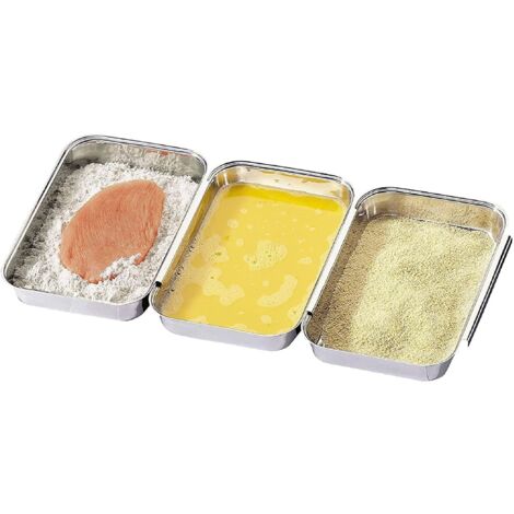 Set per impanatura Küchenprofi 3 pezzi in acciaio inox 0801102803 (1/5)