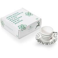 Ceramica Gmundner grigio fiammato espresso per te/2 pezzi in confezione regalo
