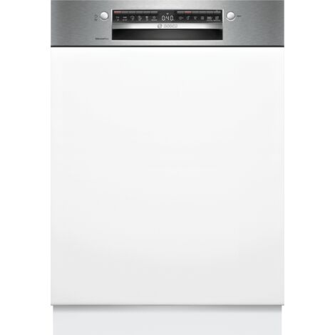 Bosch Serie 4, Lavavajillas semi-integrado, 60 cm, Acero cepillado, SMI4ECS28E