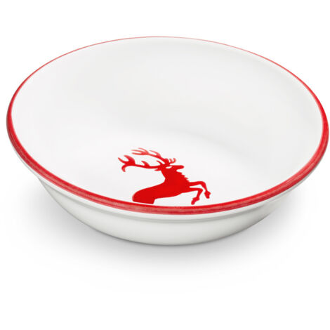 Gmundner Ceramics Ruby Red Stag, cuenco para cereales pequeño (Ø 14cm) (1/3)