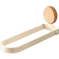 Briznsn Porte-serviettes de salle de bain, sans perçage, pliable, pour la salle de bain et le lavabo, en plastique