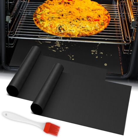 Nsihing Lot de 2 tapis de fond de four antiadhésifs réutilisables et lavables, protection durable pour un nettoyage facile et rapide (1/5)