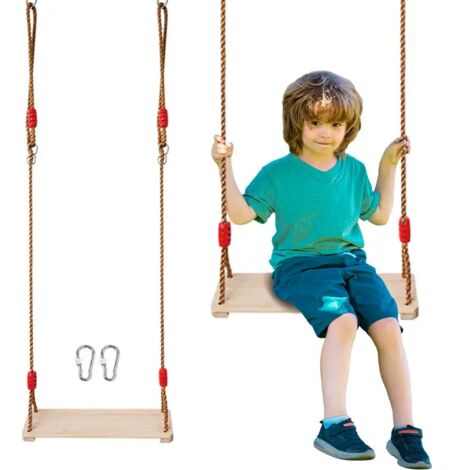 Trapèze Balançoire,Enfants Balançoire Extérieure en Bois,Trapèze Multifonction en Bois pour