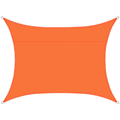 S-giant Voile d'ombrage rectangulaire imperméable, 98% UV imperméable, extérieur cour patio jardin parking(Couleur orange,2X1.8M) (1/4)