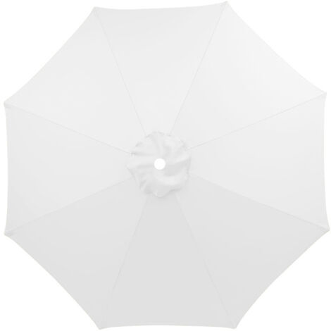 S-giant Toile de Remplacement pour Parasol 6 Branches, Parasol de Jardin Anti-UV et Imperméable, Remplacement de Toile de Parasol( Blanc,300CM)