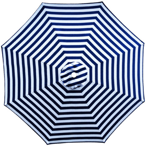 S-giant Toile de Remplacement pour Parasol 6 Branches, Parasol de Jardin Anti-UV et Imperméable, Remplacement de Toile de Parasol( Rayures bleues et blanches,300CM)